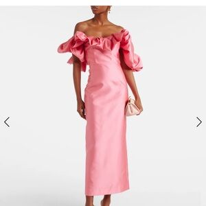 Alemais Pink Off-Shoulder Midi Dress